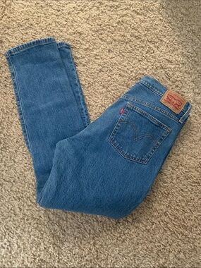 Levi's 501 High waisted Denim Distressed Jeans